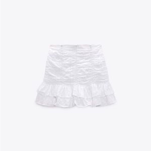 Zara Embroidered Eyelet Mini Skirt